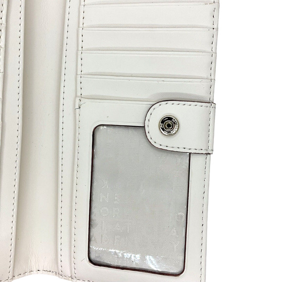 Kate Spade Wallet Pond Stacy Crosshatch Leather Soft Aubergine Wine - Picture 6 of 8